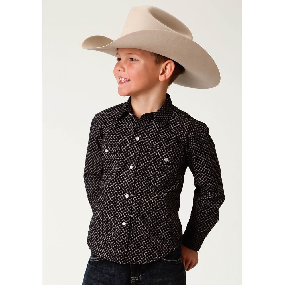 Roper Boys Foulard Print Western Shirt