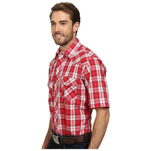 Roper Men’s Big Red & White Plaid 5XLT