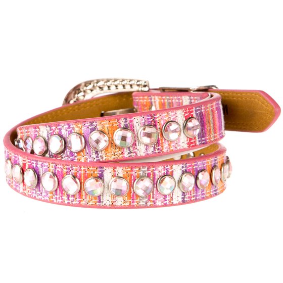 Girls multi colored with pink Bling Belt