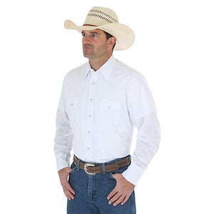 Men's Wrangler White Western Shirt