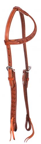 One Ear Headstall w/Scalloped Tooling