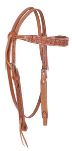 Browband Headstall w/Scalloped Tooling