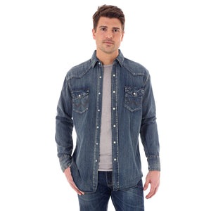 Wrangler Men's Cowboy Cut Work Western Long Sleeve Shirt