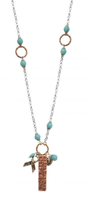 Cowgirl Tough Silver Necklace With Copper Pendant