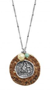 Turn N Burn Copper Pendant Necklace