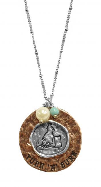 Turn N Burn Copper Pendant Necklace