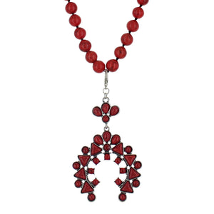 Fiery Squash Blossom Attitude Necklace