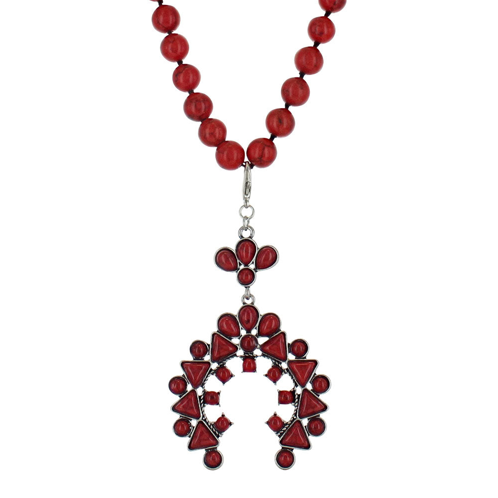 Fiery Squash Blossom Attitude Necklace