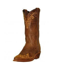 Abilene Women's Tan Embroidered Cowboy Boot 9008 - Aces & Eights Western Wear, Inc. 