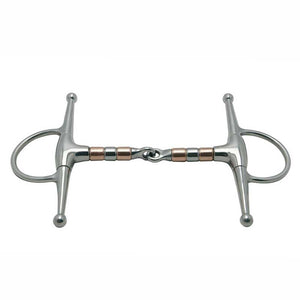 Metalab Full Cheek Copper Rollers Snaffle Bit