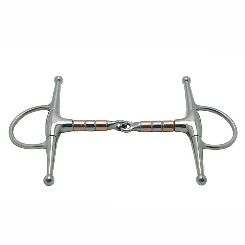 Metalab Full Cheek Copper Rollers Snaffle Bit