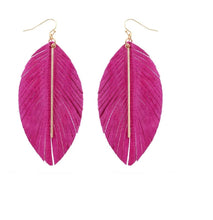 Load image into Gallery viewer, Feather Earrings w/Bar