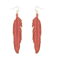 Load image into Gallery viewer, Feather Leather Earrings