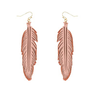 Load image into Gallery viewer, Feather Leather Earrings