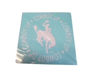 Cowboy Up Decal With Horse Rider