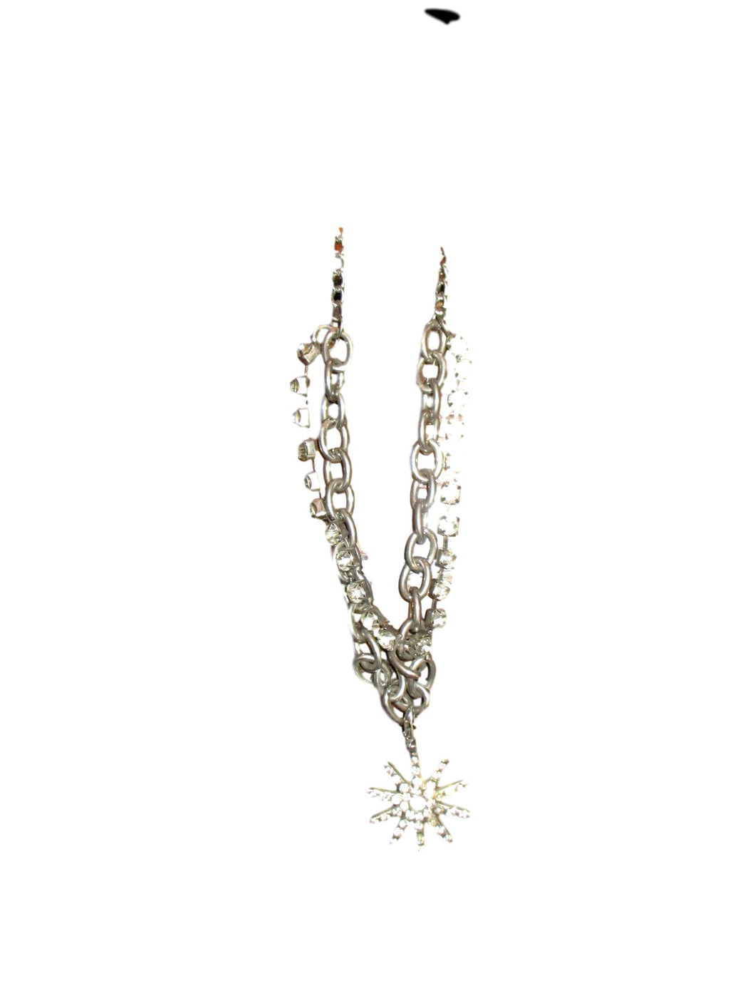 Silver & Rhinestone Boot Chain