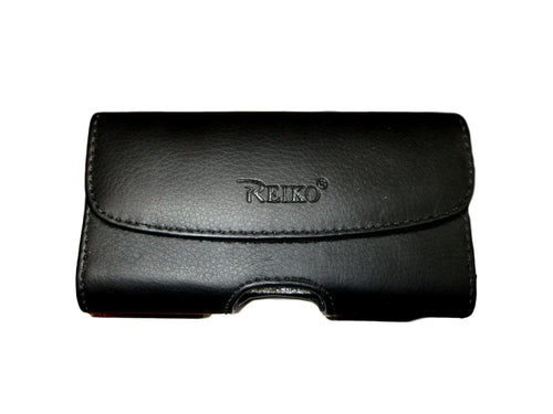 Reiko Black Leather Phone Case