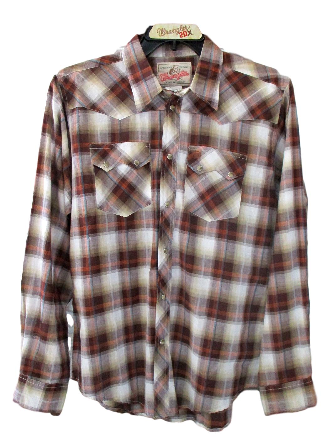 Youth XXL Long Sleeve Wrangler Plaid
