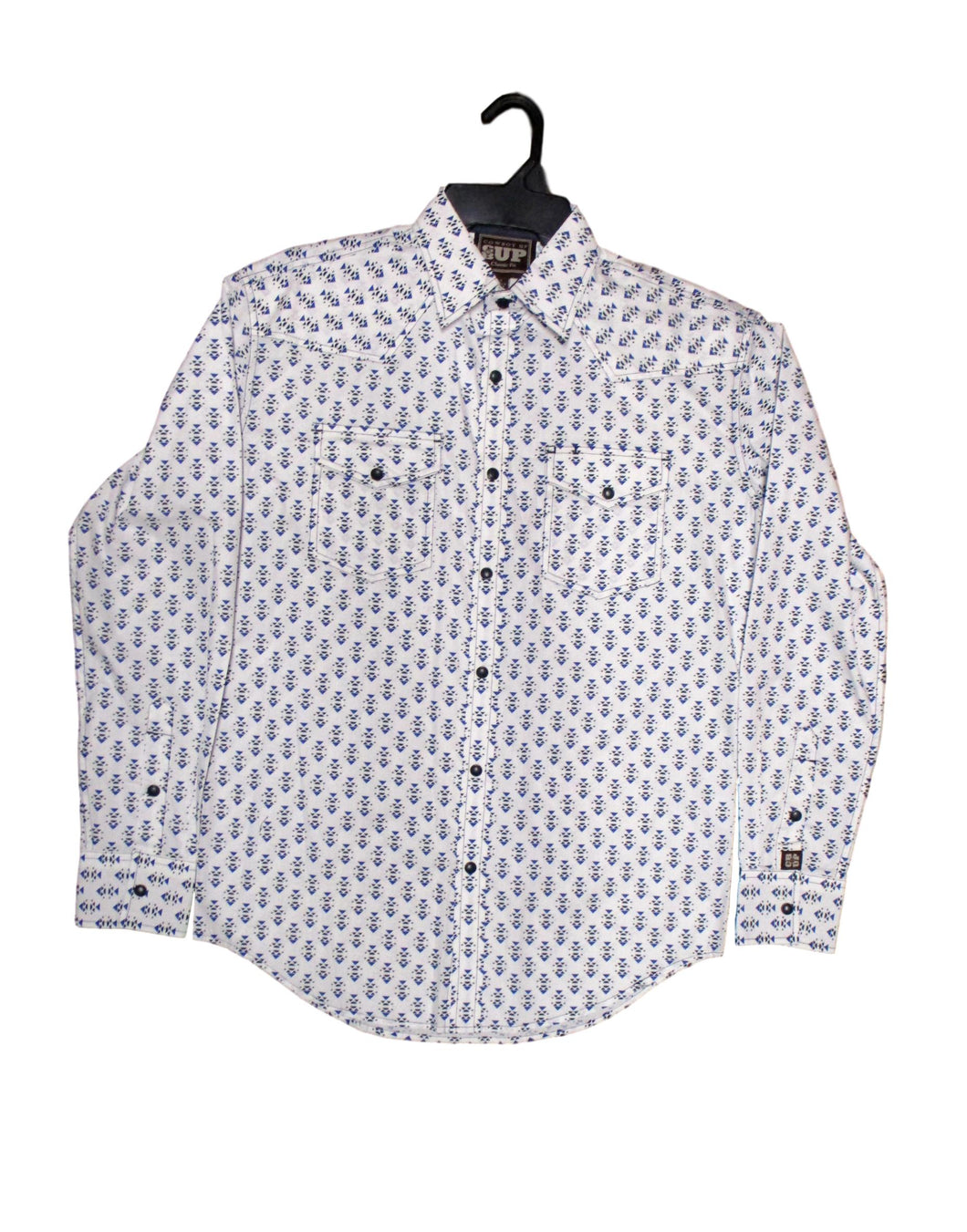 Men's Blue Triangle Western Shirt