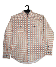 Load image into Gallery viewer, Men&#39;s Rust &amp; Navy Aztec Western Shirt