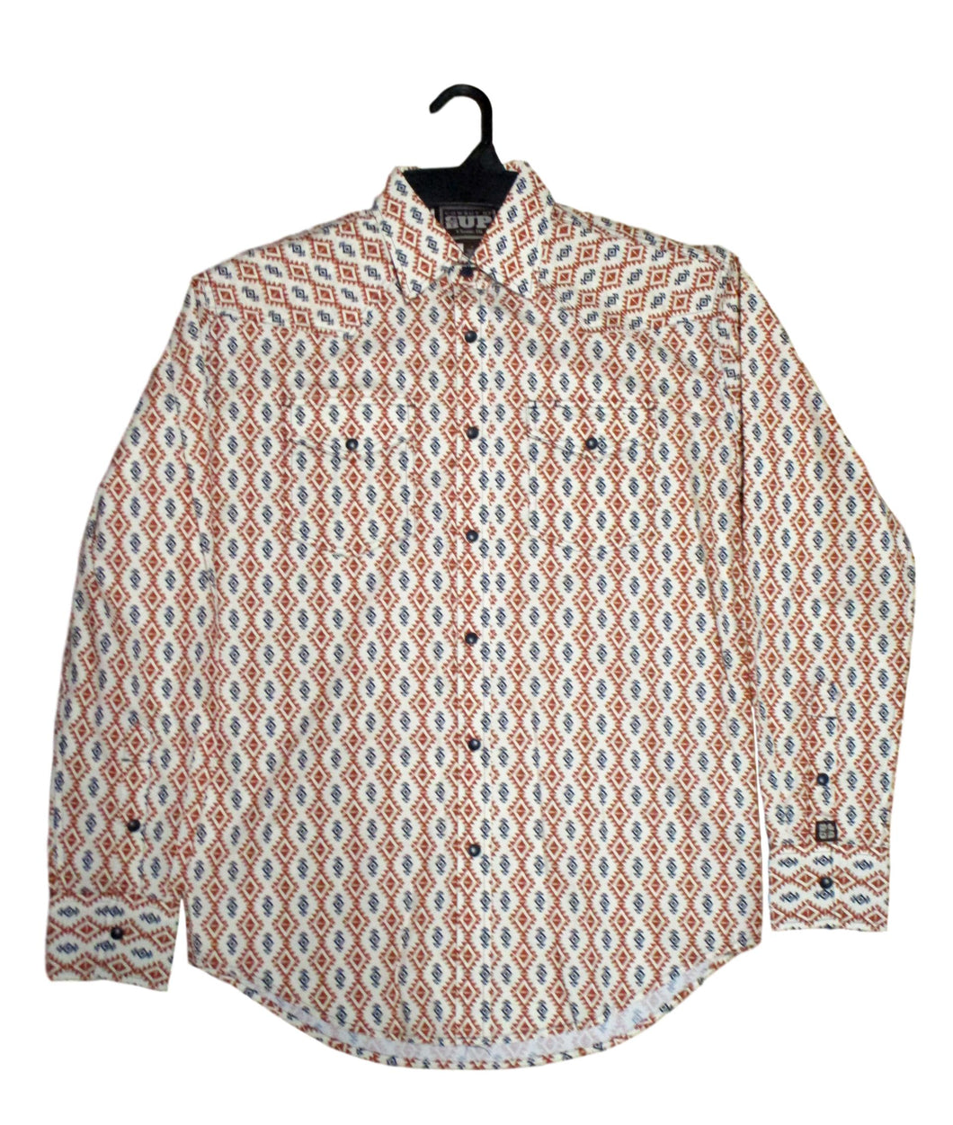 Men's Rust & Navy Aztec Western Shirt