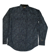 Load image into Gallery viewer, Men&#39;s Blue Paisley Western Shirt
