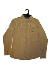 Load image into Gallery viewer, Tan Suede With Embroidered Back Women&#39;s Western Shirt