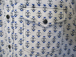 Men's Blue Triangle Western Shirt