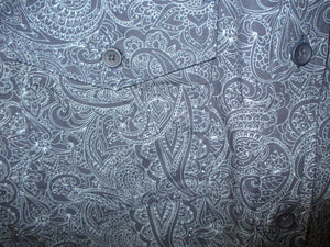 Men's Blue Paisley Western Shirt