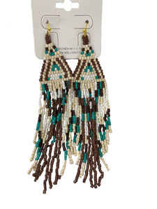Large Teardrop Beaded Earrings