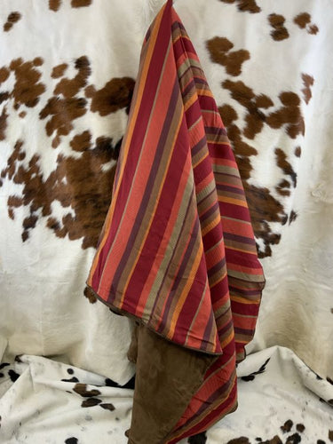 Serpae and Faux Leather Throw Blanket
