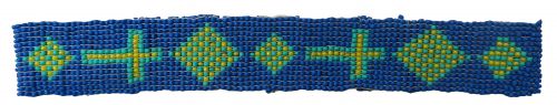 Blue/Teal Cross Beaded Headband
