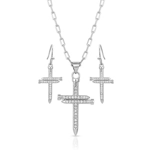 Montana Silversmith Sparkling Nail Cross Jewelry Set