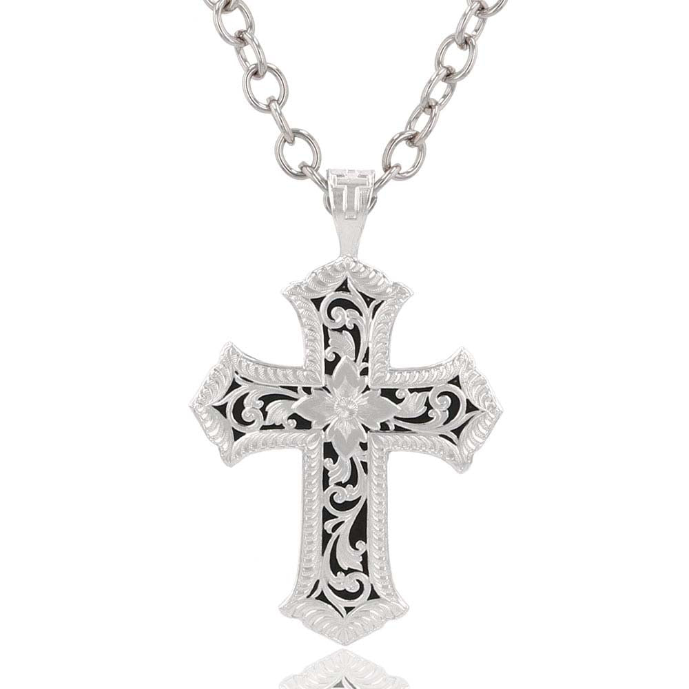 Montana Silversmith Antiqued Scalloped Cross Necklace