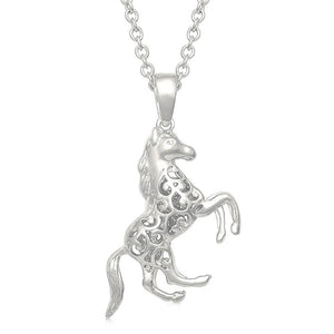 Rearing Horse Charm Necklace