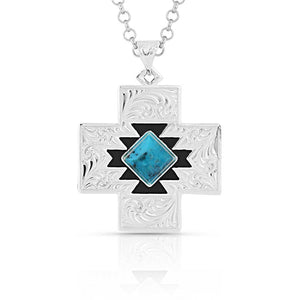 Montana Silversmith Within the Storm Geometric Turquoise Necklace