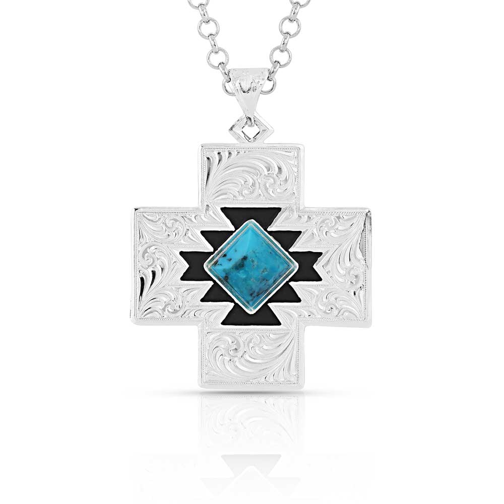 Montana Silversmith Within the Storm Geometric Turquoise Necklace
