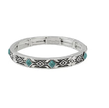 Load image into Gallery viewer, Metal Stretch Aztec Bracelet