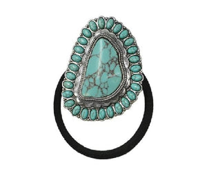 Turquoise Stone Hair Tie Accessory