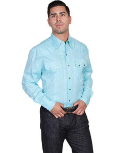 Scully Turquoise Men's Long Sleeve Shirt