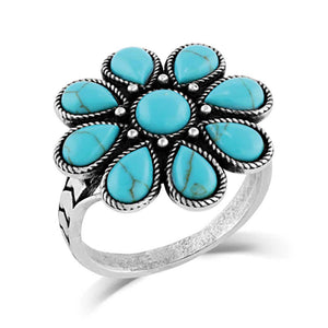 Montana Silversmith Blue Sunflower Turquoise Ring