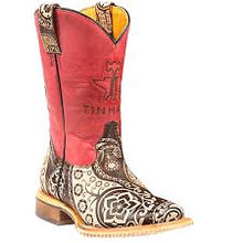 Load image into Gallery viewer, Kids Tin Haul Paisley Rocks Boots With Paisley Sole Handcrafted