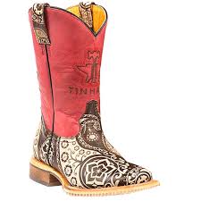 Kids Tin Haul Paisley Rocks Boots With Paisley Sole Handcrafted