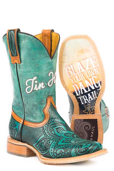 Tin Haul Women's Paisley Too Boots Blazing Trail Sole