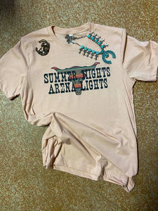 Summer Nights Arena Lights Graphic tee