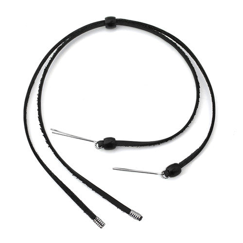 Soft Leather Black Stampede Strings