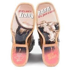 Tin Haul Mens Lawng Hawrn Just A Cow Boots