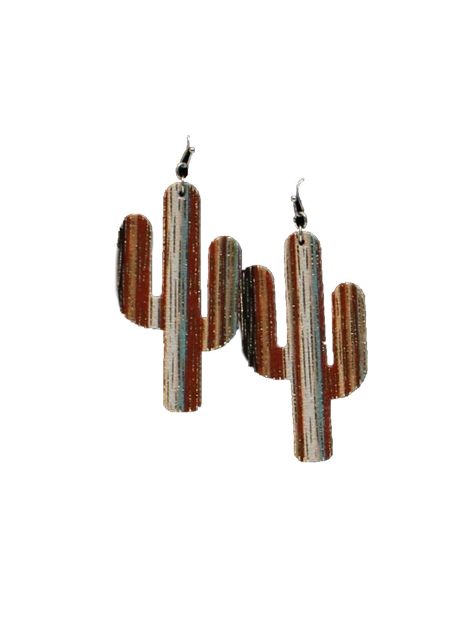 Silver Strike Multi Color Cactus Earrings
