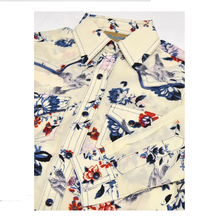 Load image into Gallery viewer, Wrangler Girls Ivory Floral Print Long Sleeve Snap Shirt