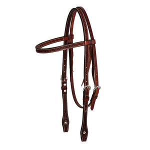 5/8” Rosewood Leather Spider Stamp Browband Headstall